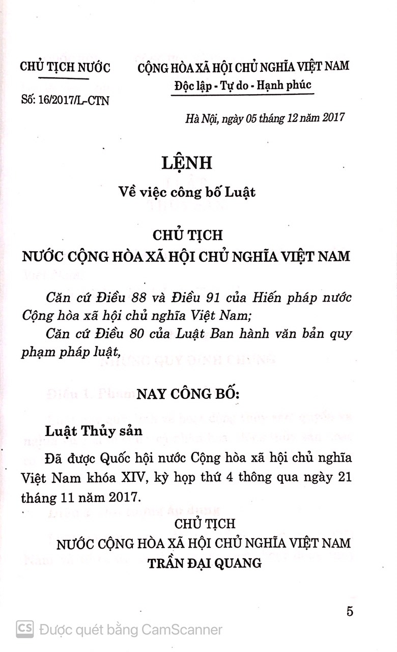 Luật thủy sản