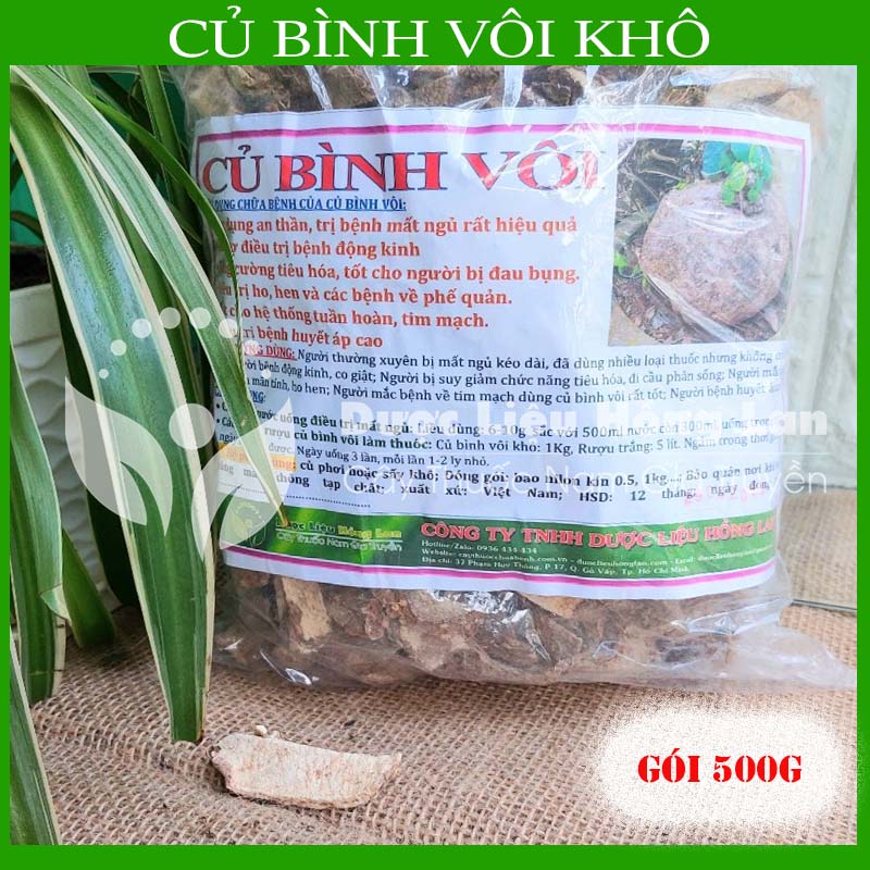 Củ Bình Vôi khô sạch đóng gói 500gram