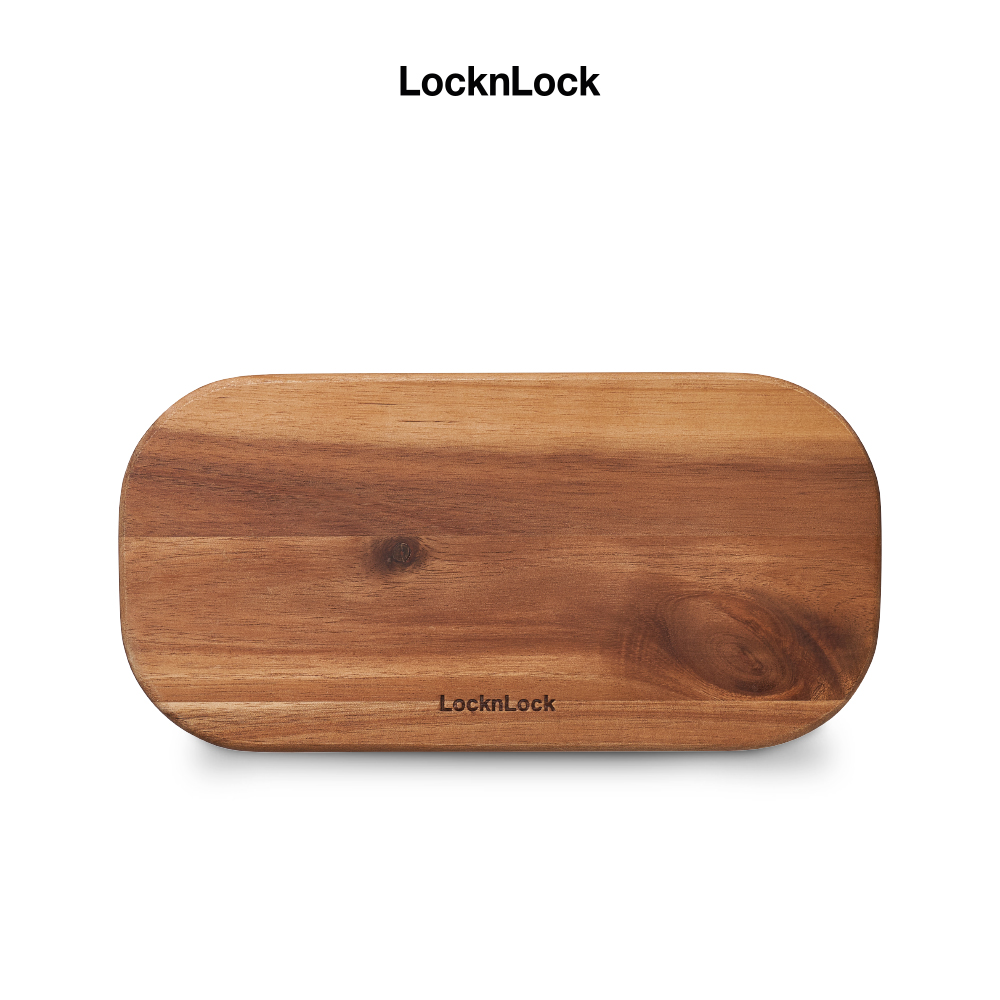 Bộ 3 thớt gỗ kèm đế giữ LocknLock CKD075S4 (4ae) - Gỗ Tràm (Acacia) - 408 x 240 x 120 mm - Độ dày 17mm - Màu tự nhiên