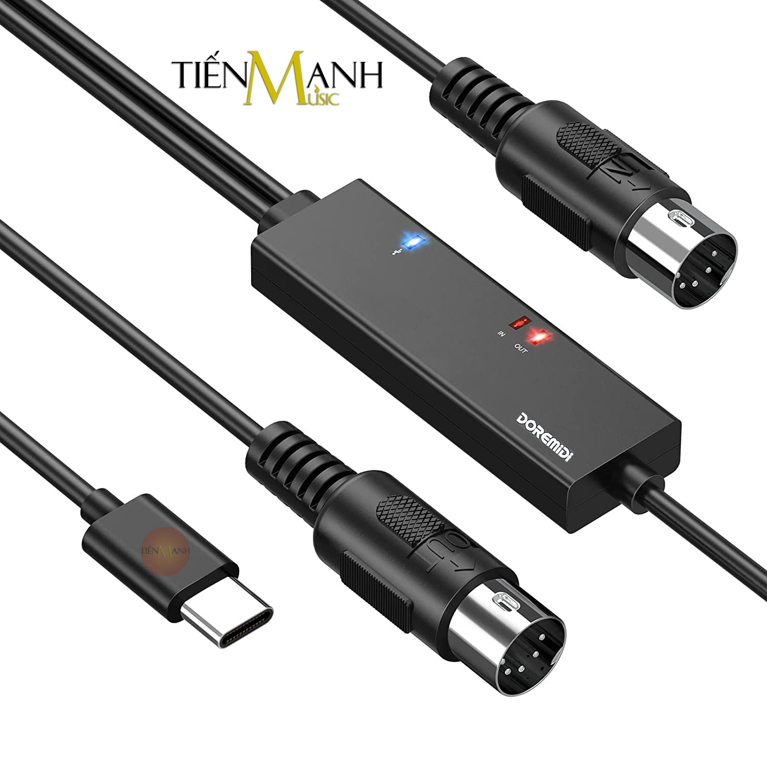 Dây Cáp Midi USB-C DOREMiDi MTU11 Cable Cao Cấp Cho Đàn Piano, Organ, Keyboard MTU-11 Hàng Chính Hãng - Kèm Móng Gẩy DreamMaker