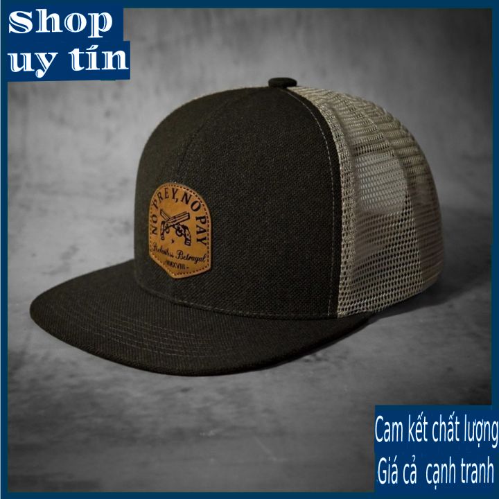 Freeship - MŨ/NÓN KẾT LƯỠI TRAI SNAPBACK NO PREY CÁ TÍNH THỜI TRANG NAM NỮ CAO CẤP - MÀU NÂU