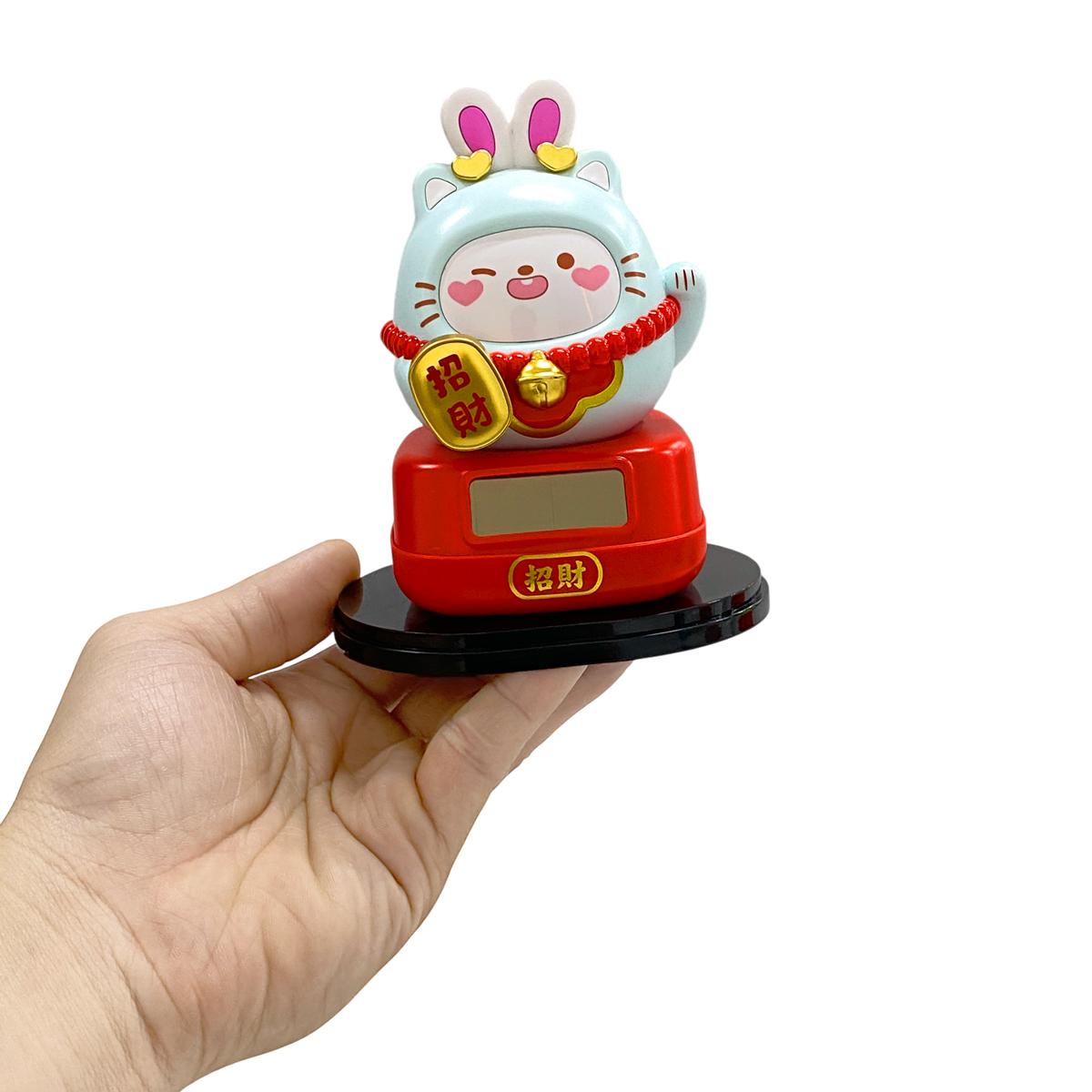 Tượng Thỏ Chiêu Tài Lắc - Trang Trí Tết - JS872 - Màu Xanh Nhạt