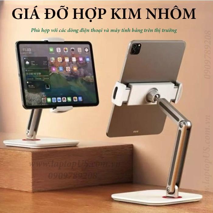 Gía Đỡ Máy Tính Bảng Tablet Hợp Kim Nhôm Tay Giữ Xoay 360 Độ