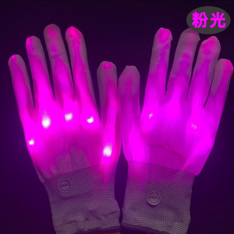 Găng tay xương anime phát sáng-Găng tay phát sáng đèn LED lấp lánh 1/2 Găng Tay Đèn Led Phát Sáng Độc Đáo