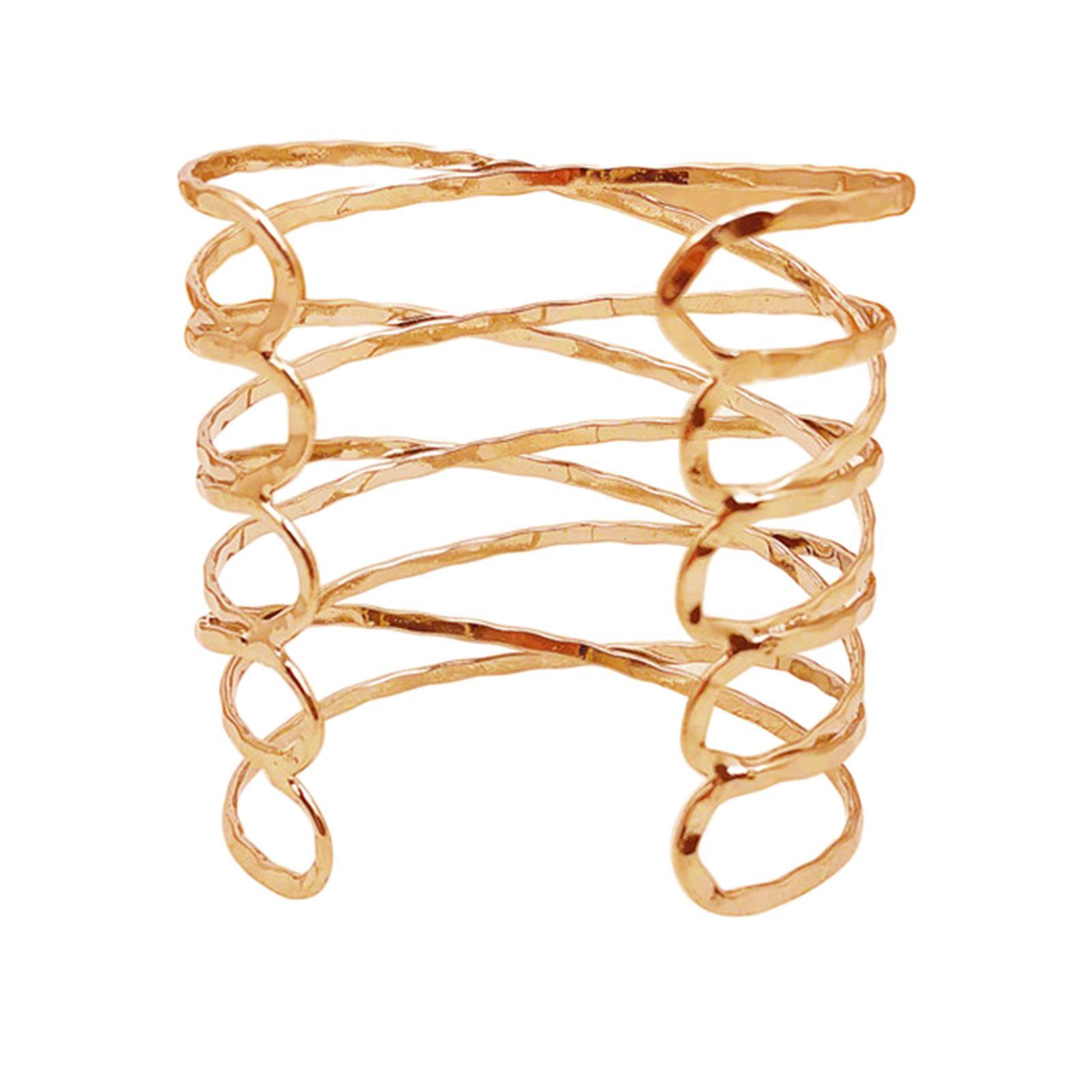 Women Upper Arm Band Armlet Multilayer Cuff Bangle Bracelet Jewelry Golden