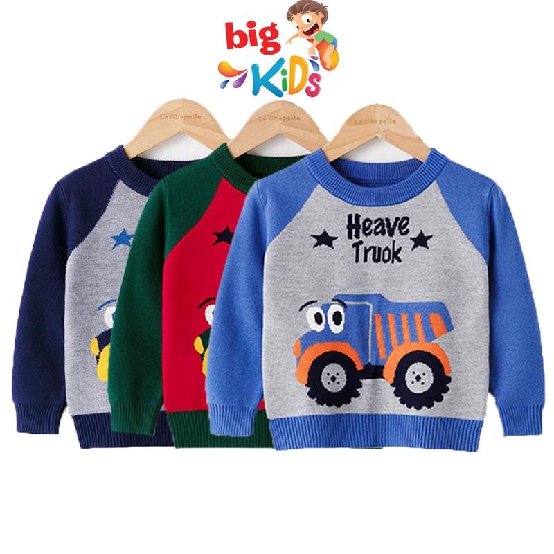 Áo len cho bé trai thời trang trẻ em thu đông 2 đến 8 tuổi BigKids