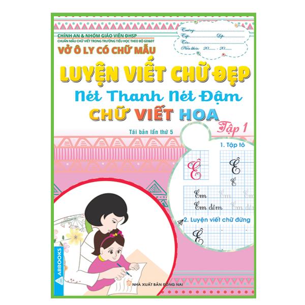 Vở Ô Ly Có Chữ Mẫu - Luyện Viết Chữ Đẹp - Combo 6 cuốn