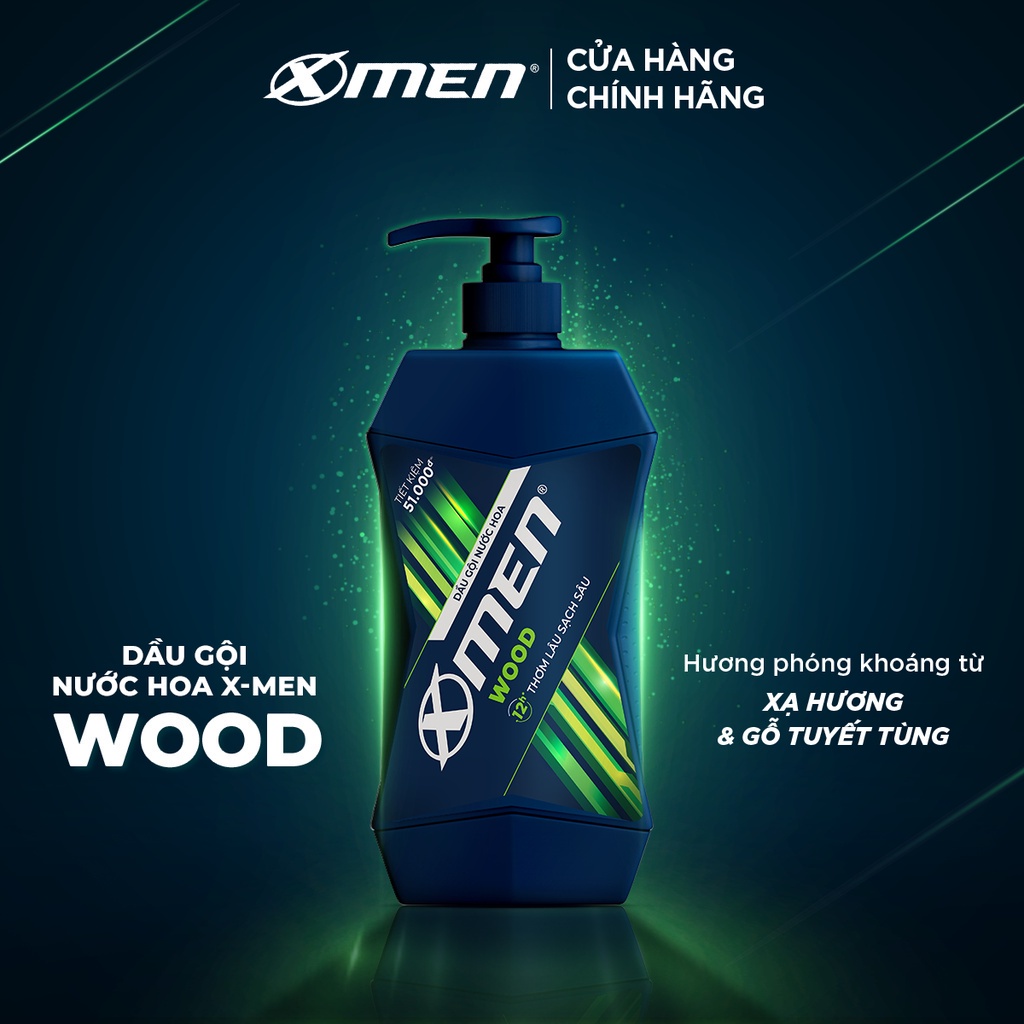 Dầu gội nước hoa X-Men Wood 900g