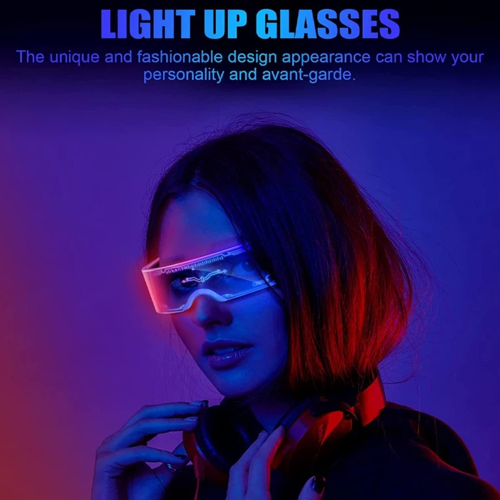 Kính LED Đảng Halloween, Kính râm Cyberpunk Light Up Tương lai