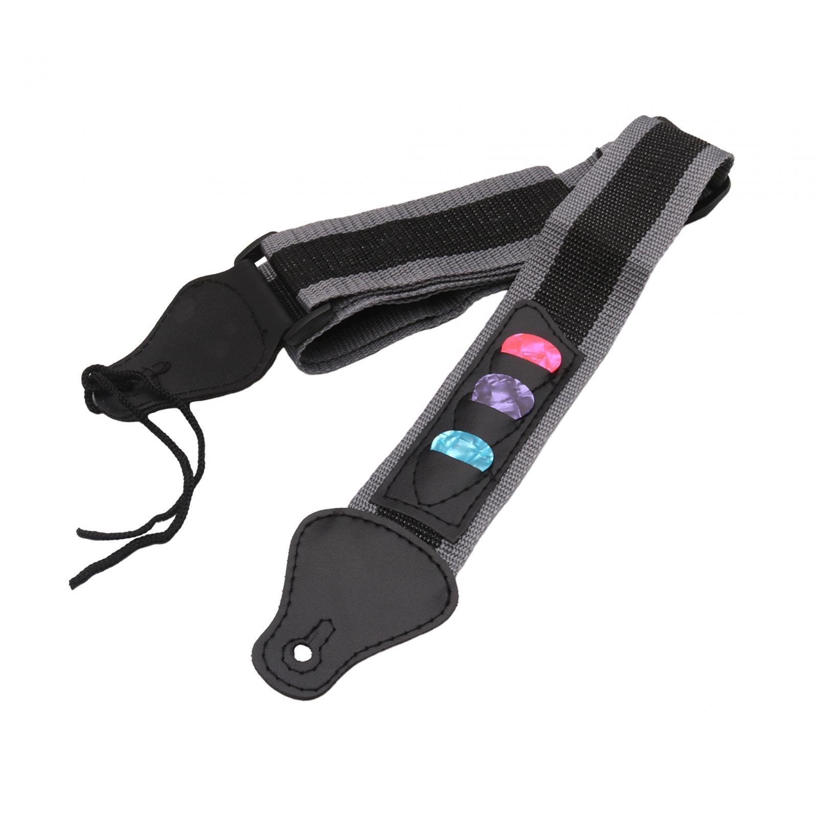 Guitar Strap 90cm-130cm with 3 Guitar Picks Adjustable for Banjos Acoustic Guitar Classical Guitars Electric Guitar Mandolins