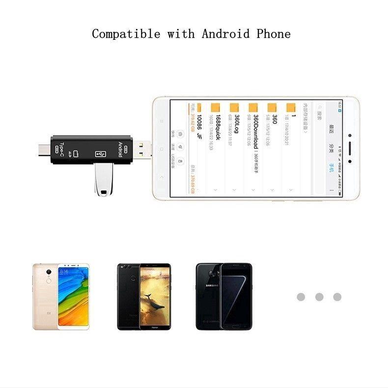 Đầu đọc thẻ nhớ SD đa năng từ Micro USB OTG sang USB 2.0 cho điện thoại Android và máy tính bảng