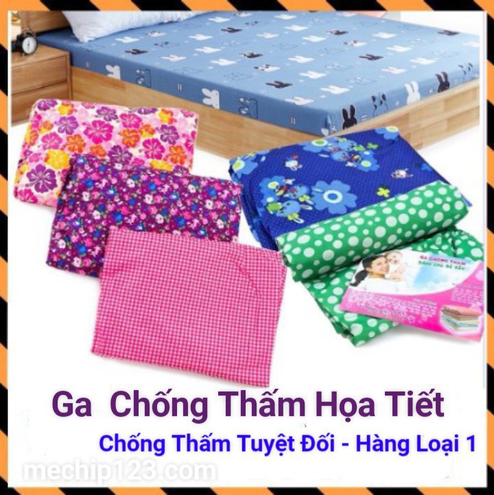 Ga Chống Thấm Họa Tiết Xuất Hàn Loại Dày Đủ Kích Thước, Drap Chống Thấm Cao Cấp Nhiều Màu Sắc Loại Dày