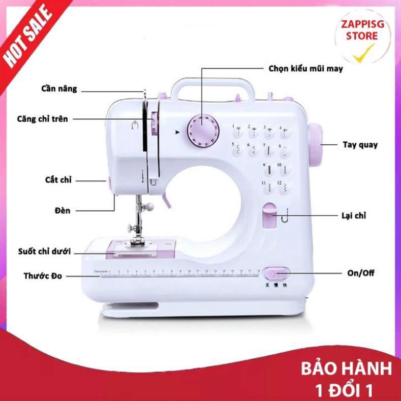 ️ Máy may mini gia đình FHSM 505A Cao Cấp, Phiên Bản Mới 12 Kiểu May- Lựa Chọn Hàng Đầu