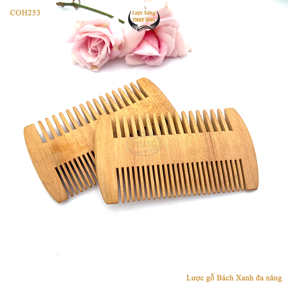 Lược Bí 2 Kiểu Răng Thưa Và Mau Chải Tóc Gỡ Rối Mùi Gỗ Thơm Dễ Chịu - COH253