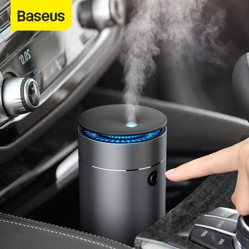 Máy phun sương tạo ẩm, xông tinh dầu mini dùng cho xe hơi Baseus Time Aromatherapy Humidifier (75ml, Alloy Air Humidifier Aroma for Car)-Hàng chính hãng