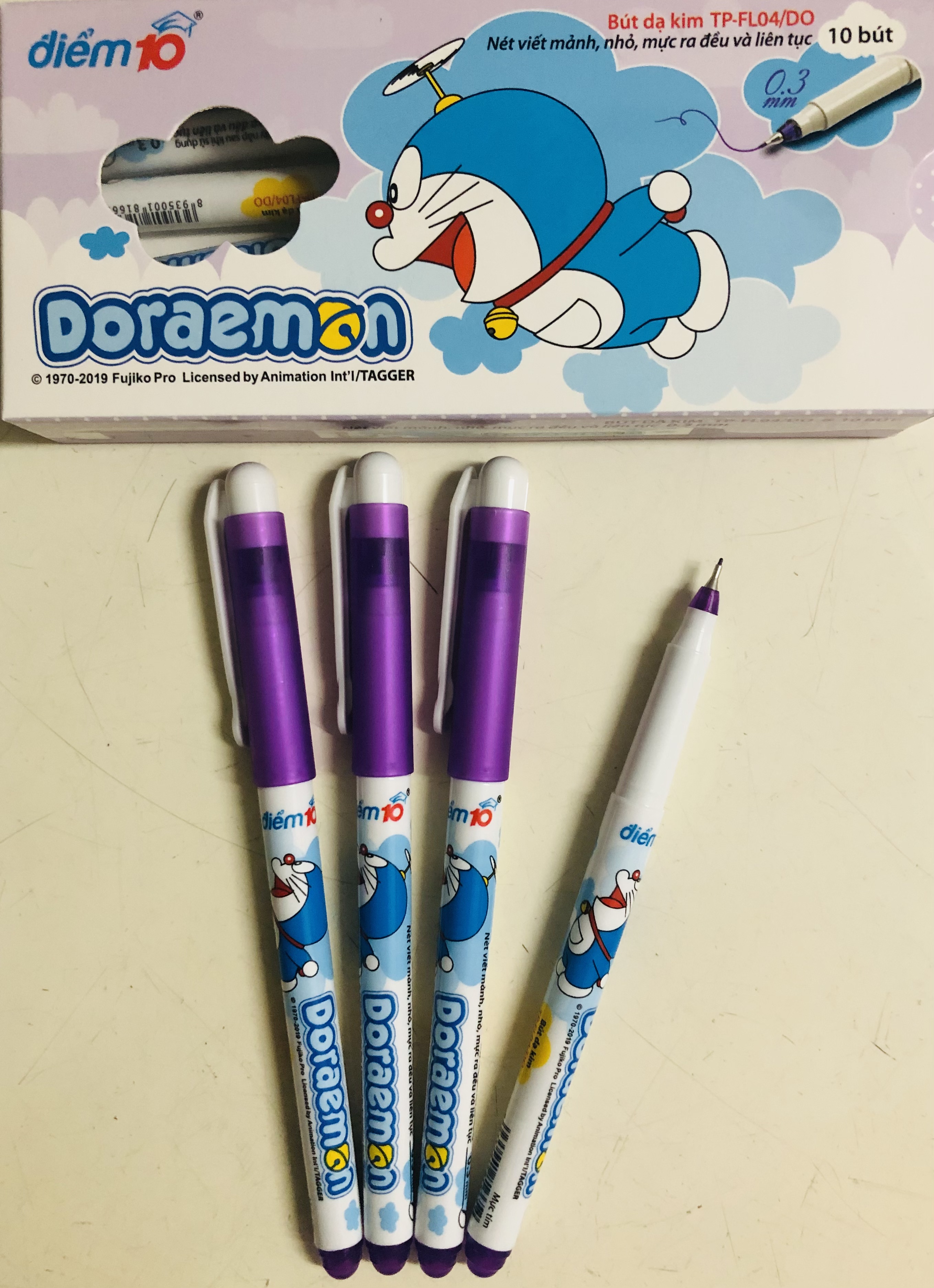 Bút Lông Kim Doraemon FL-04/DO (10 cây/ hộp)