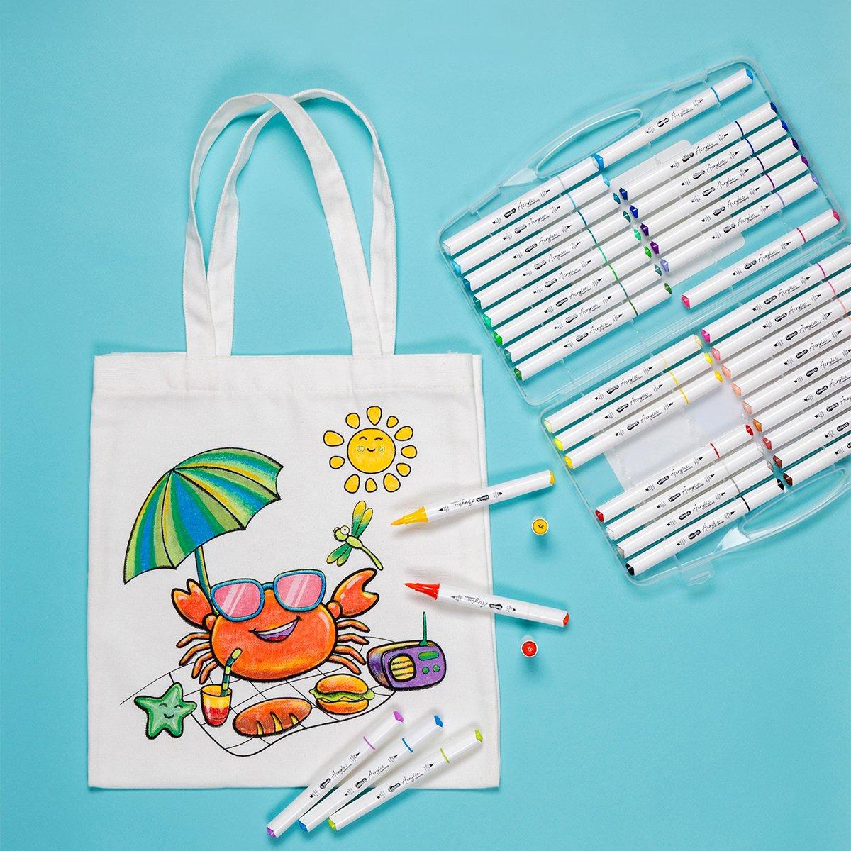 Hộp 12 Bút Lông Màu Acrylic Markers 2 Đầu - Colokit ACM-C001