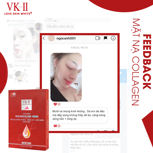 Mặt Nạ Dưỡng Trắng - Nâng Cơ - Giảm Nhăn Nhân Sâm VK II