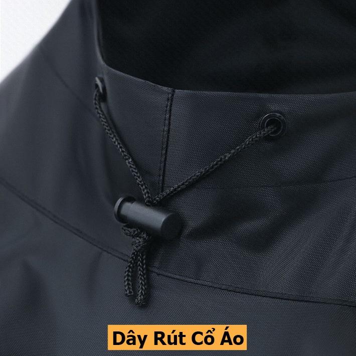 Áo Mưa Người Lớn 1 Đầu KOJMAC RAINCOAT Vải Oxford Cao Cấp Lớn ( Trùm Gươm Phản Quang Trong Suốt Đèn Đi Xe Chống Nước )