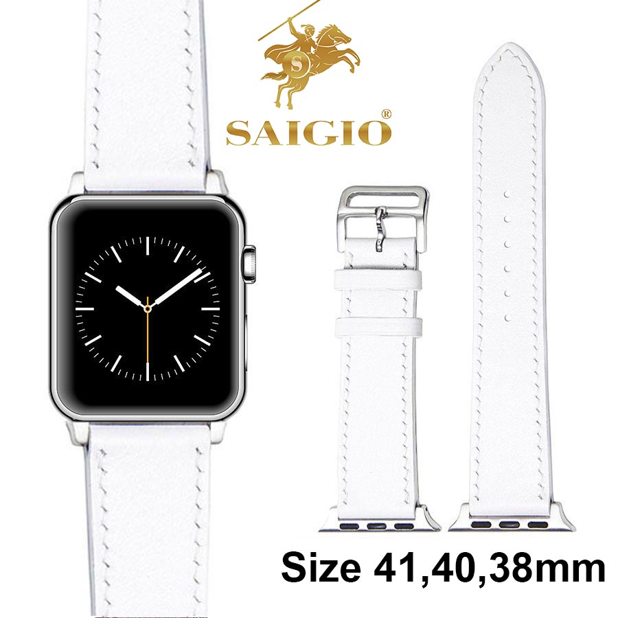 Dây Apple Watch 41mm 40mm 38mm, Chất Liệu Da Bò Cao Cấp, Dây Đeo Phong Cách Cổ Điển, Đơn Giản Và Tinh Tế, Tương Thích Các Phiên Bản Series 9/8/7/6/5/4/3/2/1/SE/SE2