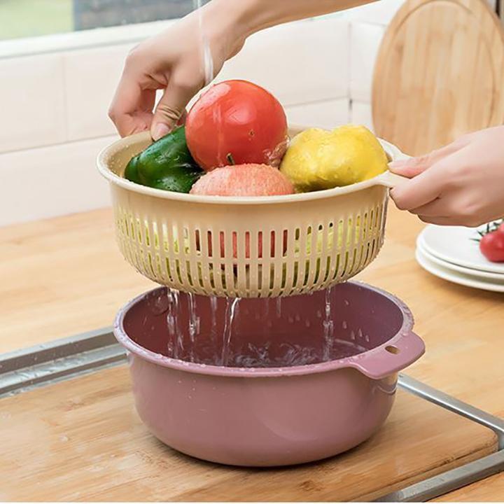 Rổ Nhựa Kèm Chậu Rửa Nhà Bếp