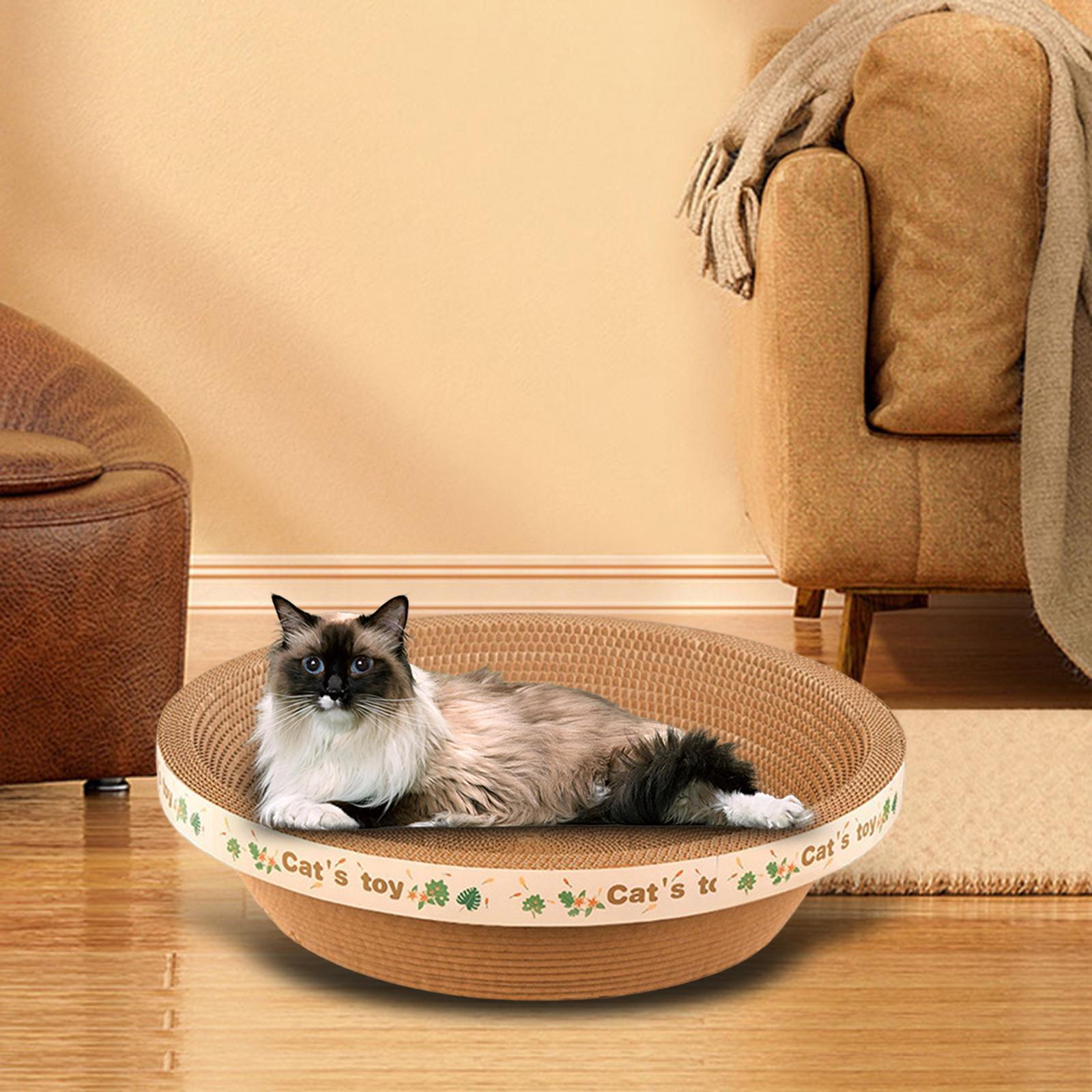 Cat Scratcher Cardboard Durable Round Cat Scratching Board Corrugated for Kitty Playing