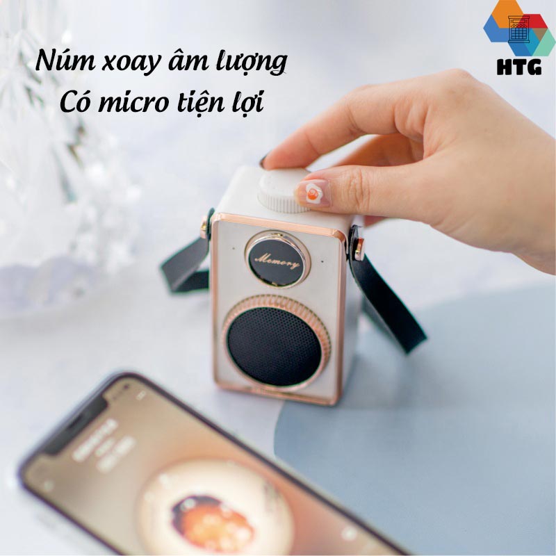 Loa bluetooth mini CYKE Memory có tay xách tiện lợi, hàng chính hãng