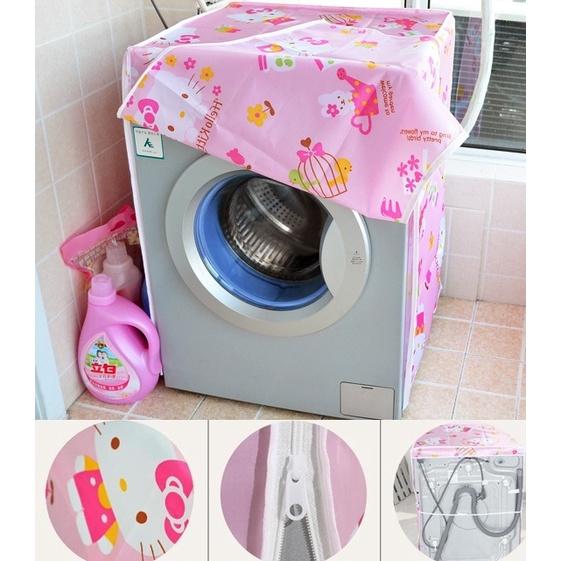 Áo trùm máy giặt Loại Tốt chất liệu Vải Trơn Dày Dặn chống thấm