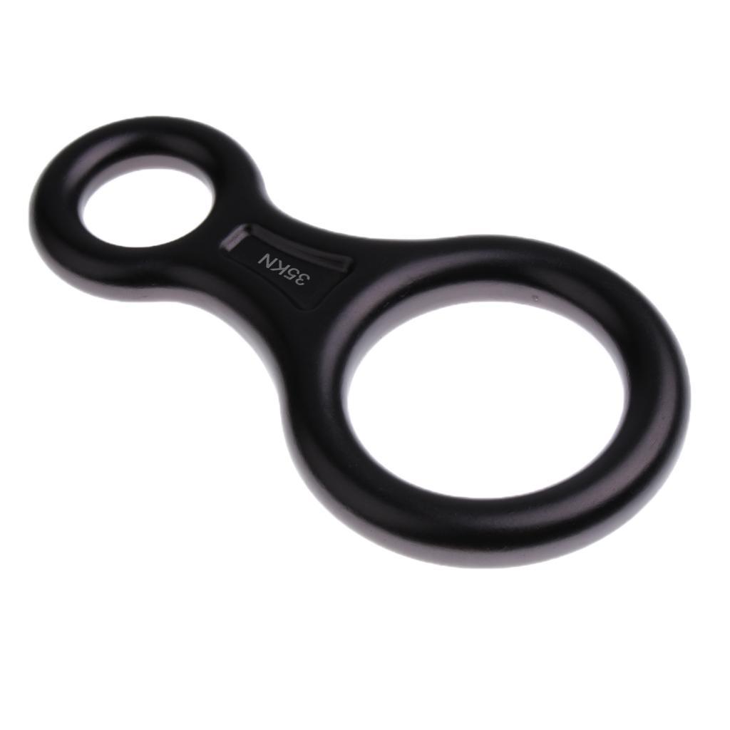 3pcs Heavy Duty Aluminum Alloy 35KN Figure 8 Shape Rock Climbing Ring Descender Abseiling Rappelling Belay Device