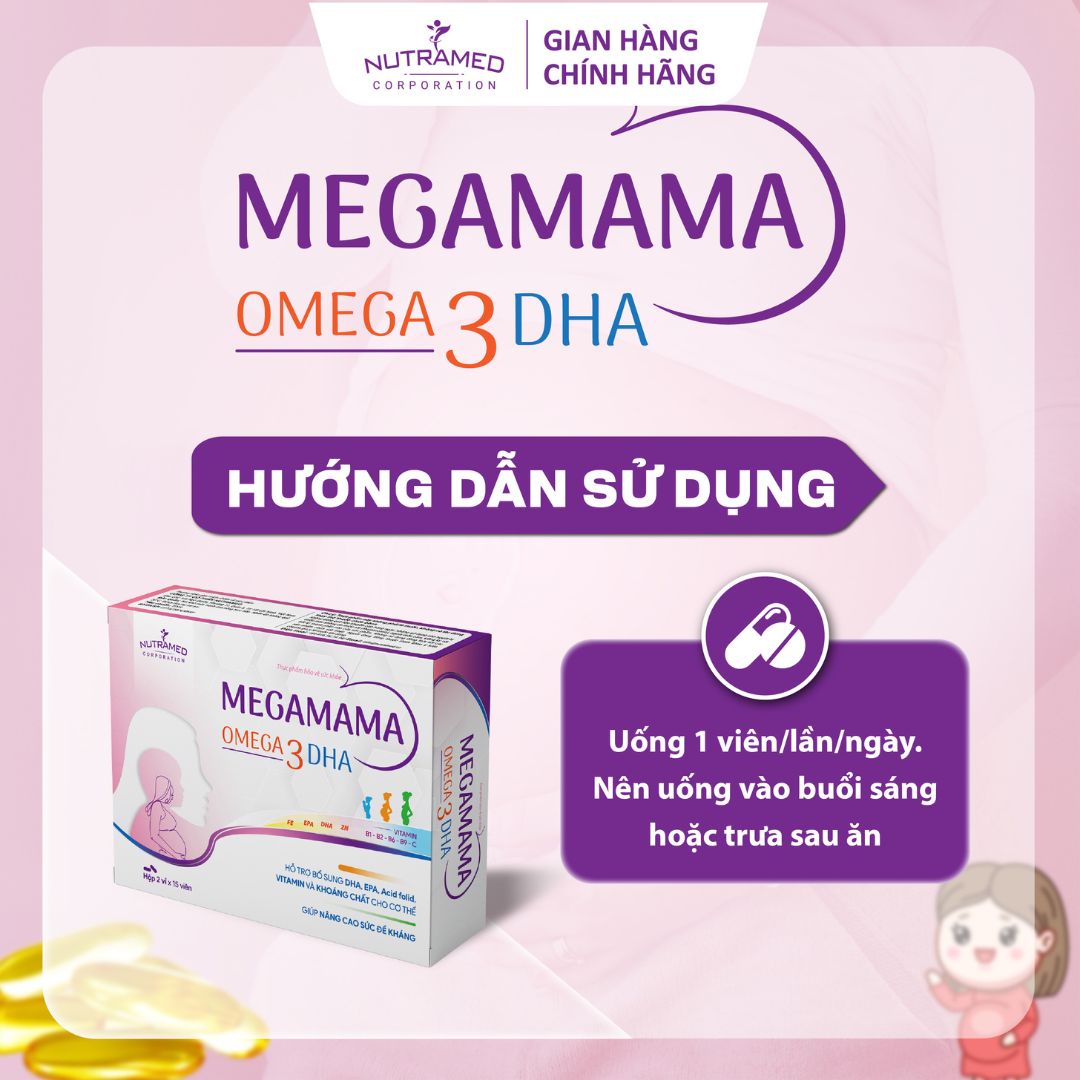 Viên uống Megamama hỗ trợ bổ sung vitamin và khoáng chất thiết yếu cho mẹ và bé (30 viên) - Nutramed