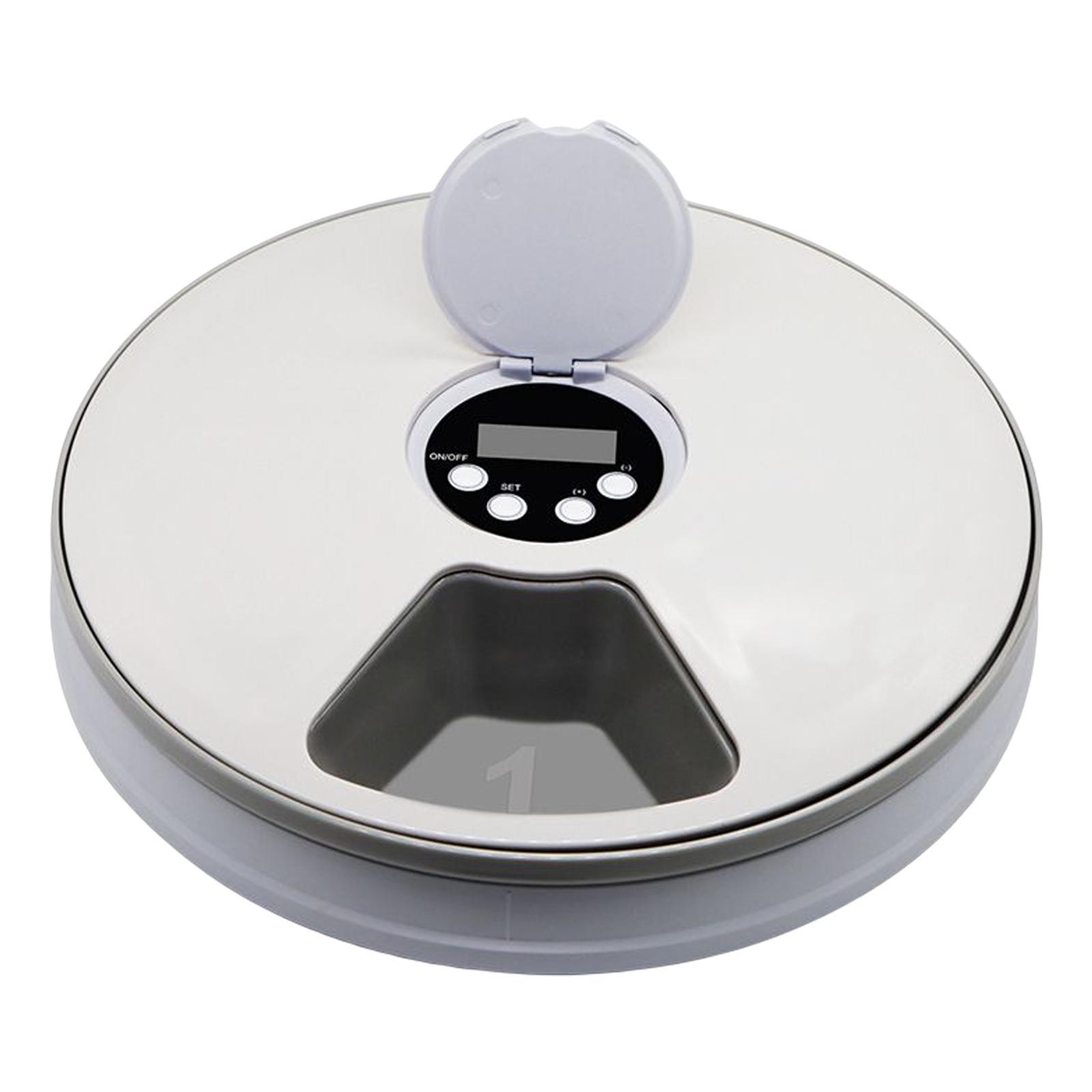 Automatic Pet Feeder 6 Meals 6 Grids Timed Cat Feeder Smart Food Dispenser
