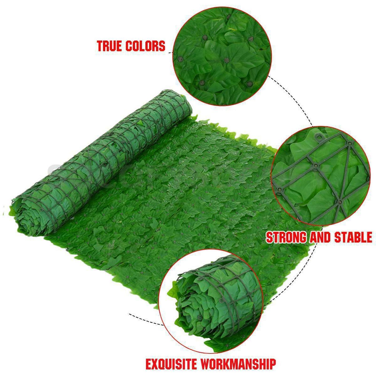 Faux Ivy Vine Leaf Privacy Screen Garden Green Leaf Privacy Fence Screen Artificial Ivy Privacy Fence for Wedding Bar Party Backdrop Patio