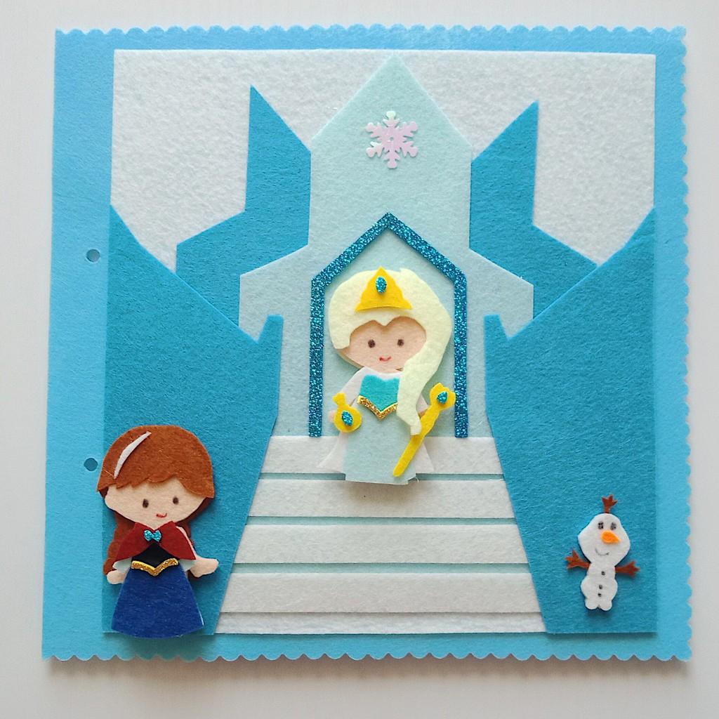 Đồ chơi Sách vải Búp bê Công chúa Elsa (Hình thật 100%) - Quiet Book Frozen - Đồ chơi sách vải Handmade Elsa cho bé gái