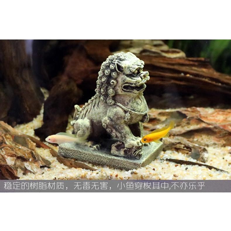 Mô hình sư tử đá - mô hình Kỳ lân trang trí- trang trí tiểu cảnh - hồ thủy sinh - bán cạn-phụ kiện thủy sinh - shopleo
