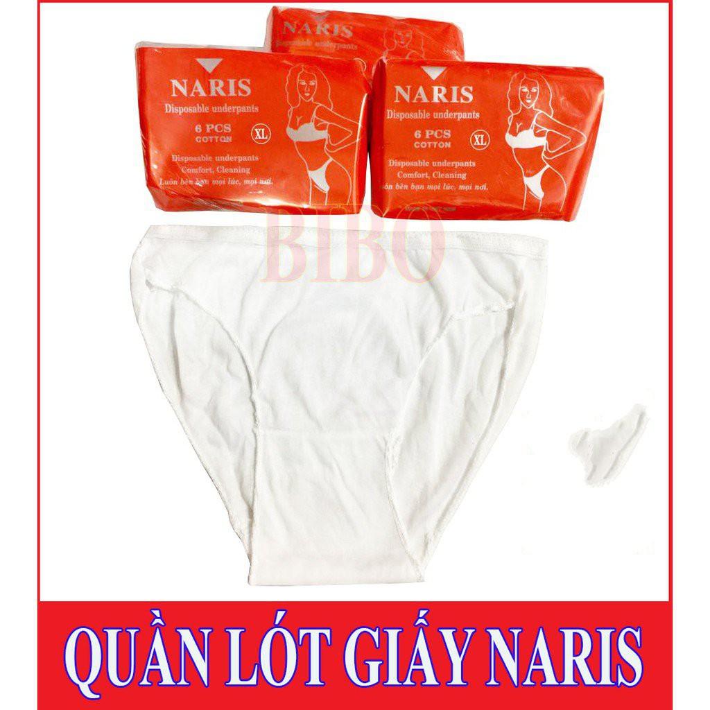 Combo 3 BỊCH QUẦN LÓT GIẤY VẢI COTTON Mỗi bịch 6 cái