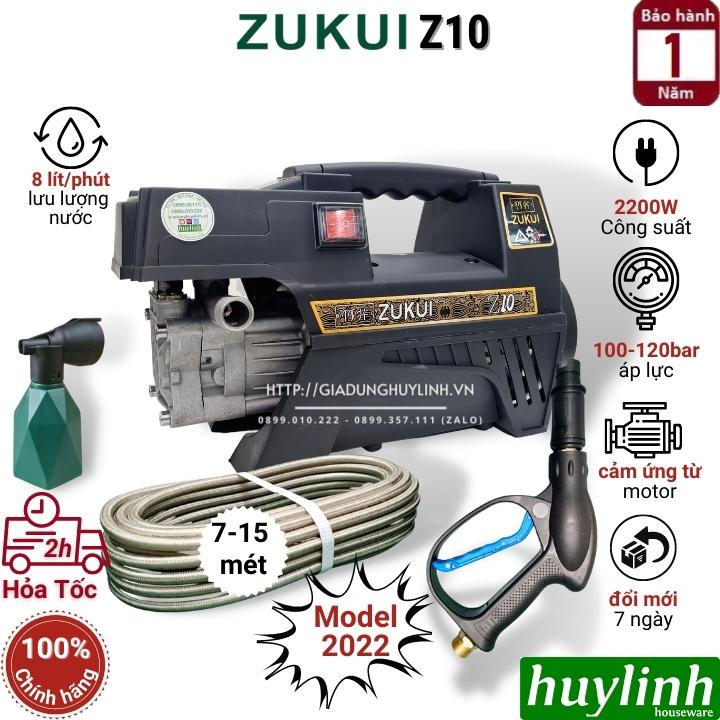 Máy xịt rửa xe cao áp Zukui Z10 - Công suất 2200W - Motor cảm ứng từ - Hàng chính hãng