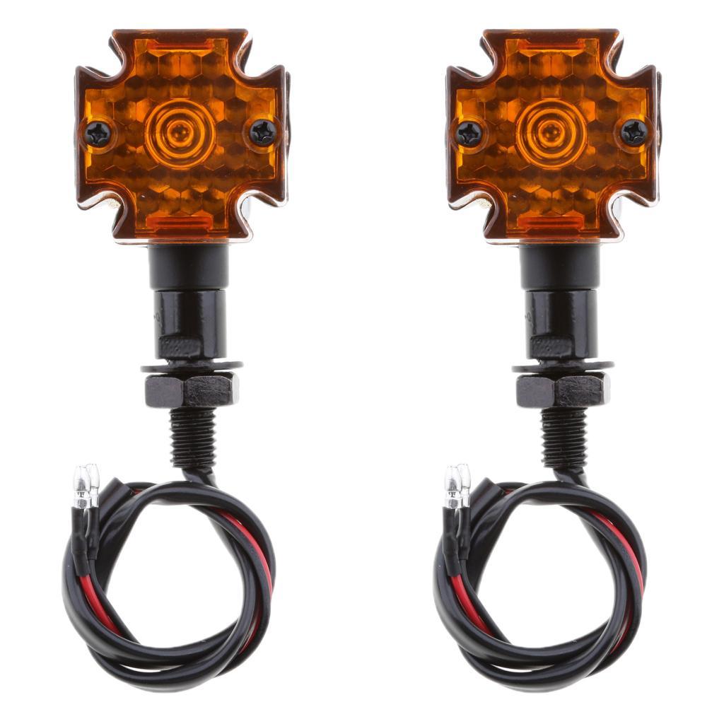 Pair Amber Light For Motorcycle Front Rear Turn Signal Indicator Bulb