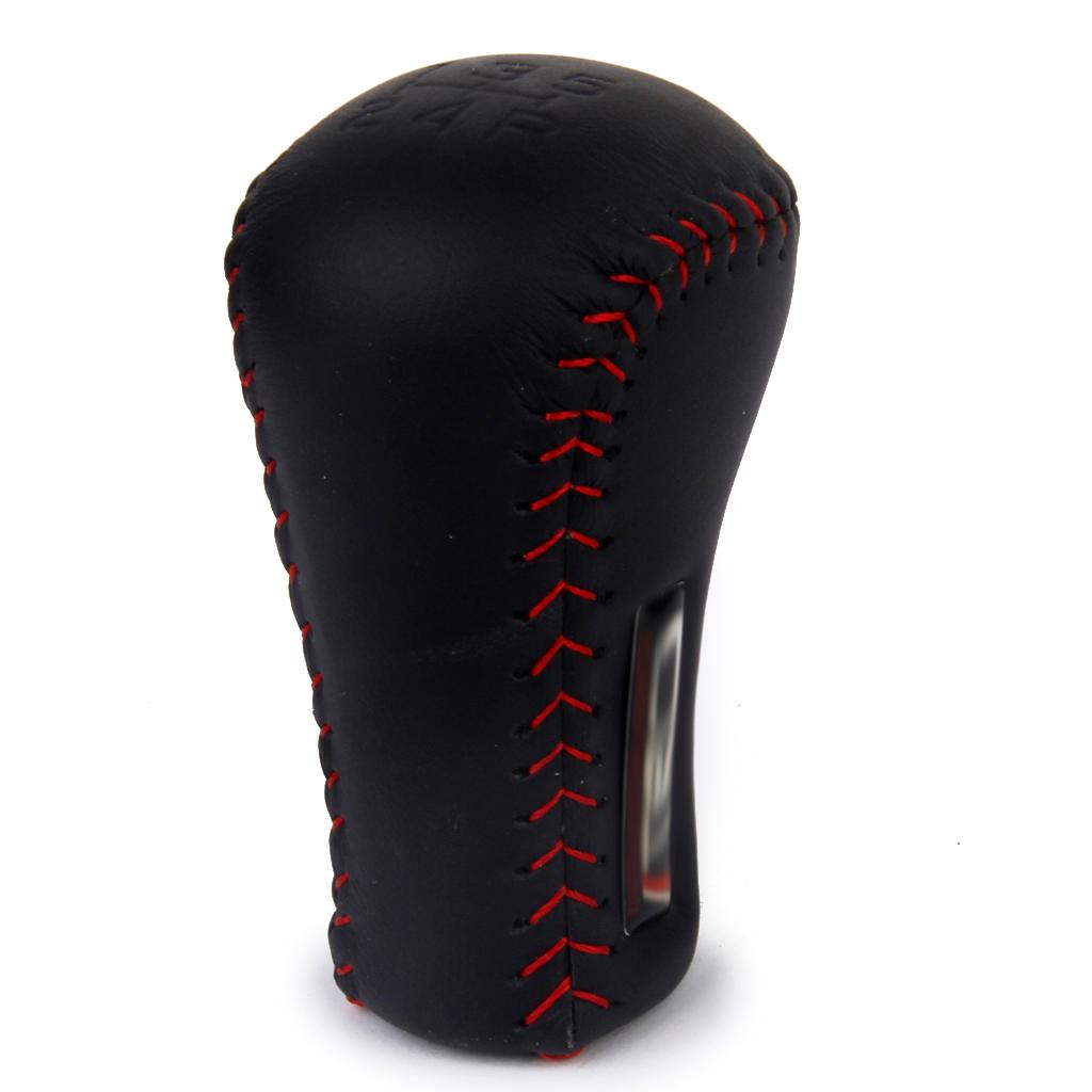 Universal 5 Speed Leather Manual Gear Stick Shifter Knob Cover
