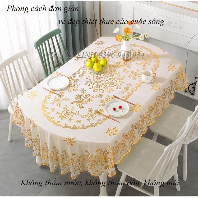 Khăn trải Oval bàn rộng 150cm dài 228cm OV2