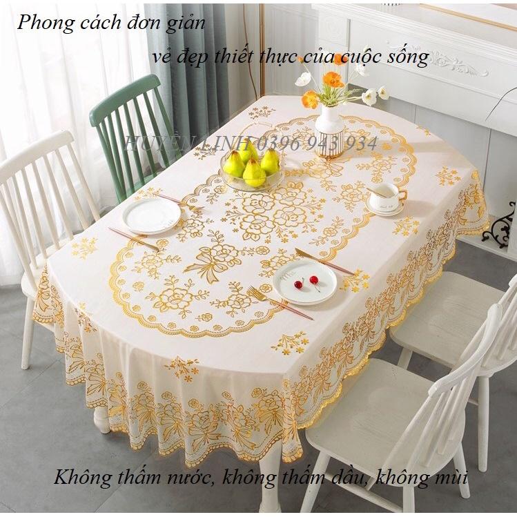 Khăn trải Oval bàn rộng 150cm dài 228cm OV2