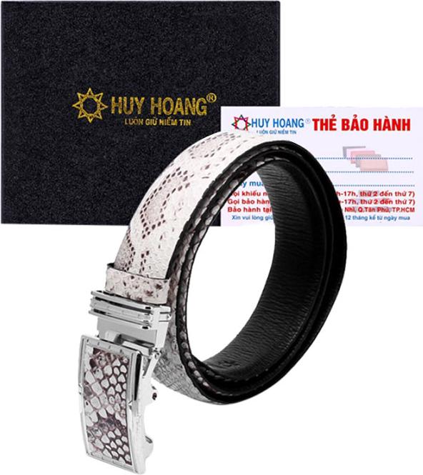 Thắt Lưng Nam Da Trăn Huy Hoàng HT4305 - Trắng