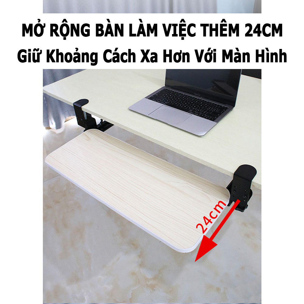 (52cm) Giá Kệ Nối Bàn Làm Việc; Giá Đỡ Dưới Bàn Máy Tính; Kệ Bàn Phím Mở Rộng; Kệ Kẹp Bàn; Giá Đở Bàn Laptop