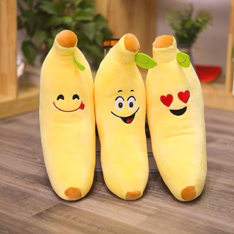 Gối Ôm Hình Trái Cây, Chất Nhung Mềm Mại Không Xù, Không Rụng Lông.