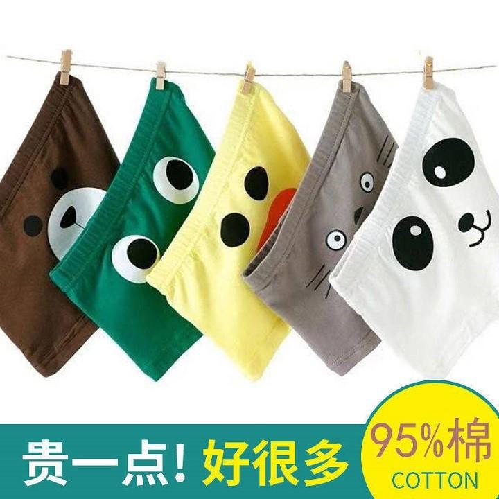 Combo 5 quần lót bé trai Boxer Cotton Cartoon Boy