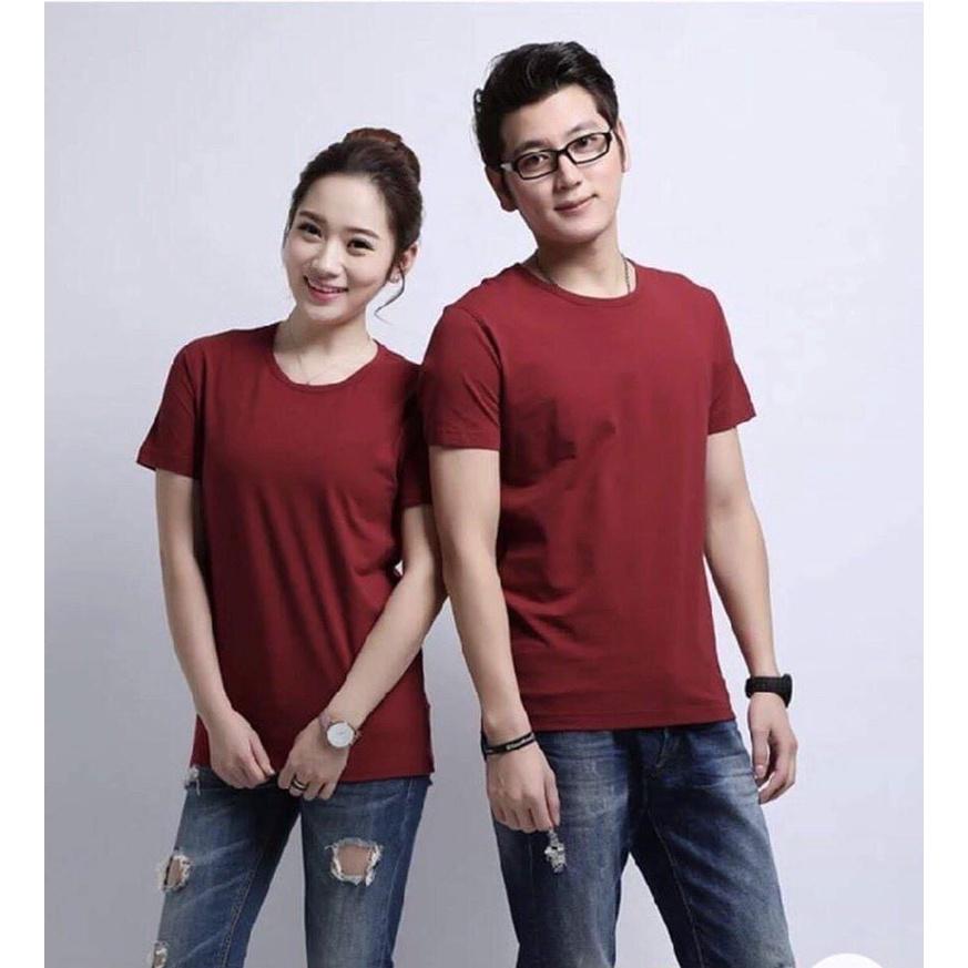 Áo Thun Trơn️Áo cặp️Nhiều Màu Vải Dày Không Xù Lông