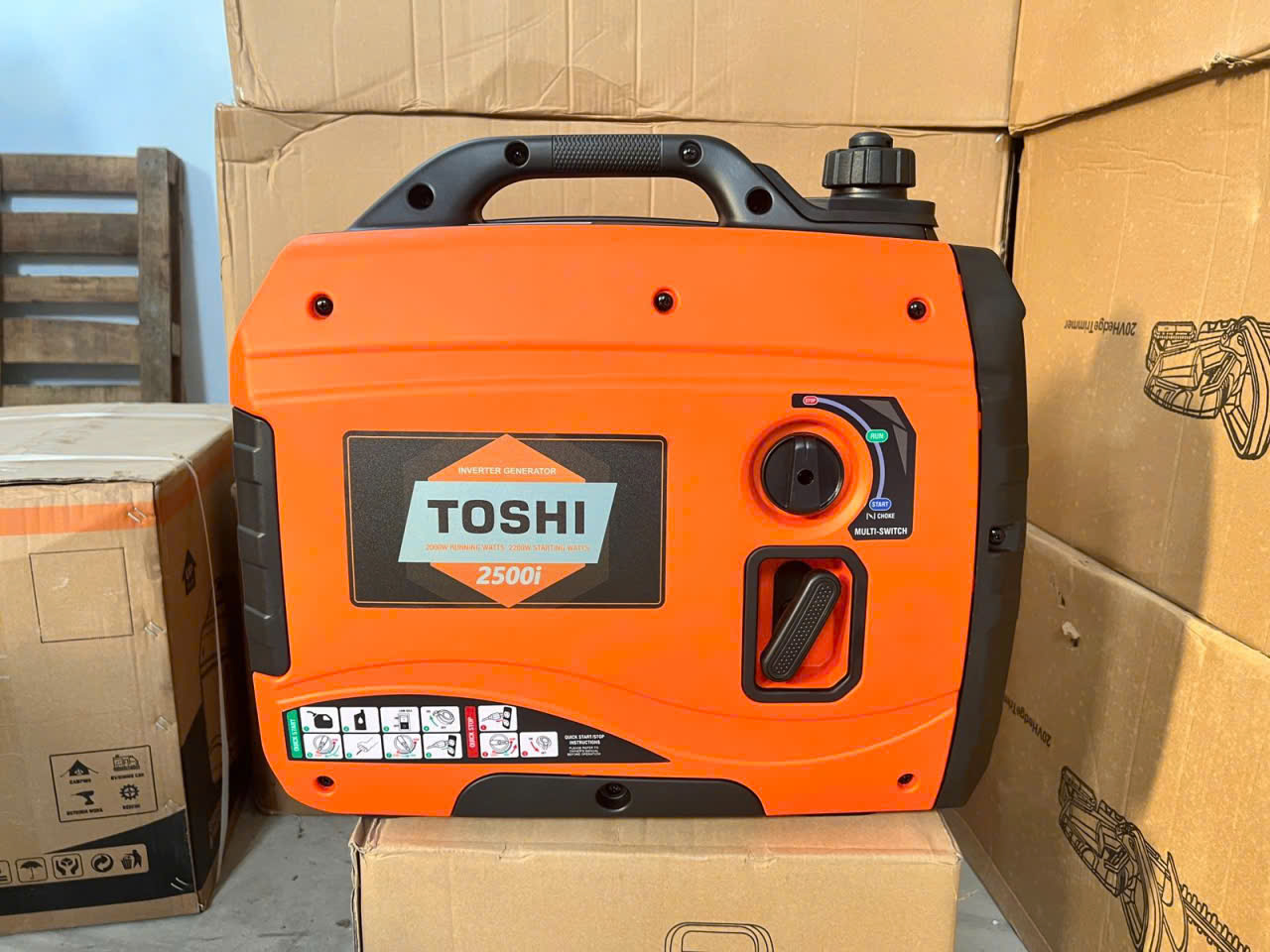 Máy Phát Điện inverter Toshi 2200W Tiết Kiệm Điện Nổ Êm Máy Nhẹ Chạy Điều Hòa Phù Hợp Với Gia Đình - BH 12th