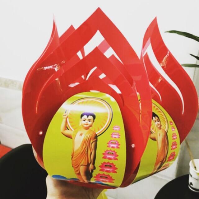 Đèn Hoa Đăng nhựa-Size siêu bự- Hình Phật Đảng