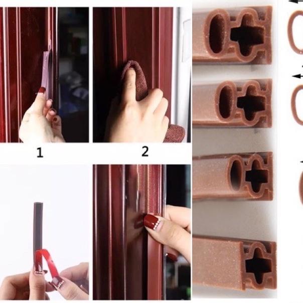 Gioăng cách âm khung cửa, Ron chịu lực cao cấp dày 10-15mm đàn hồi cao ngăn bụi côn trùng phù hợp mọi loại Gioăng cộng