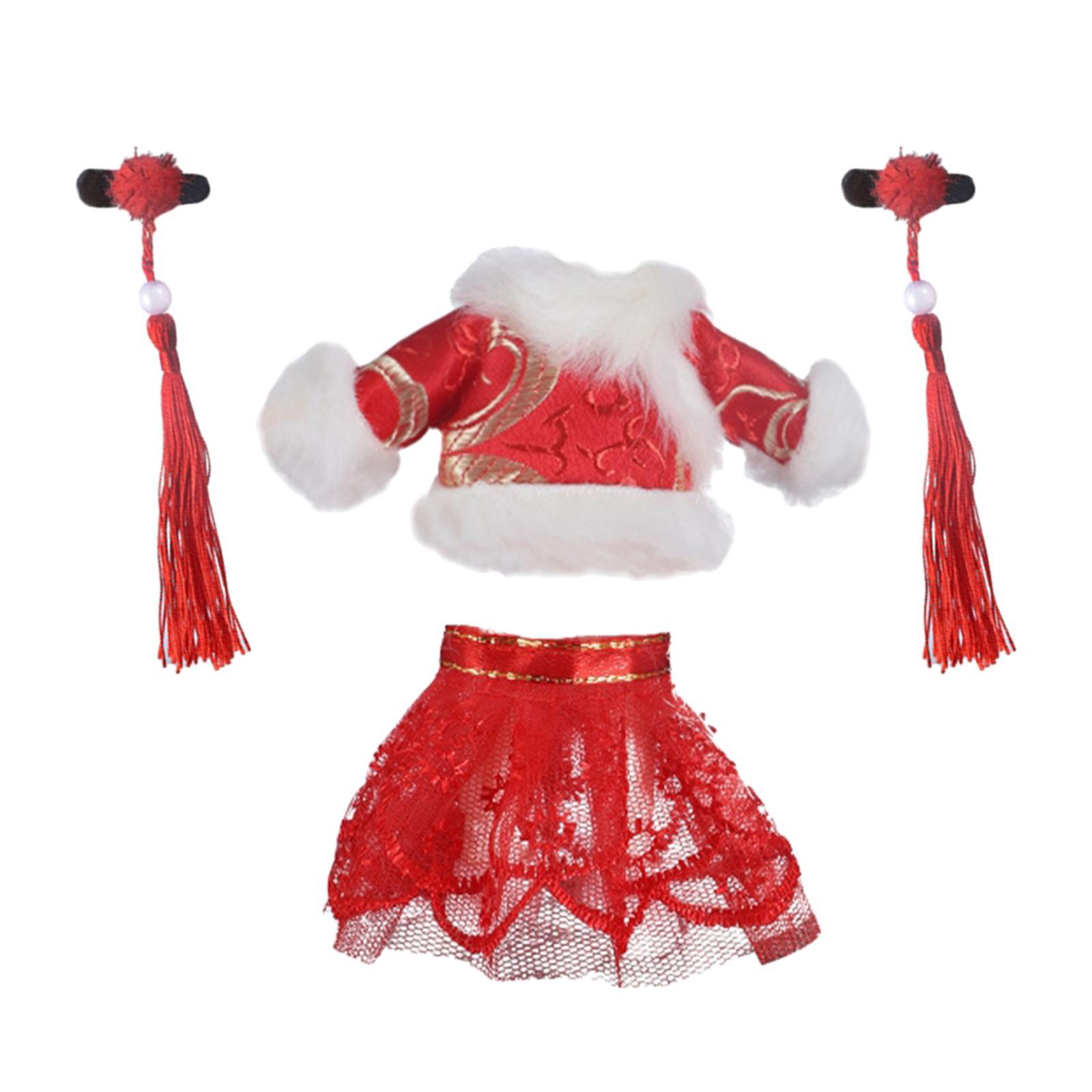 Handmade Doll Clothes Set Doll Dress Daily Wear Clothing for 17cm Doll Ob11 Doll Accessory Costume