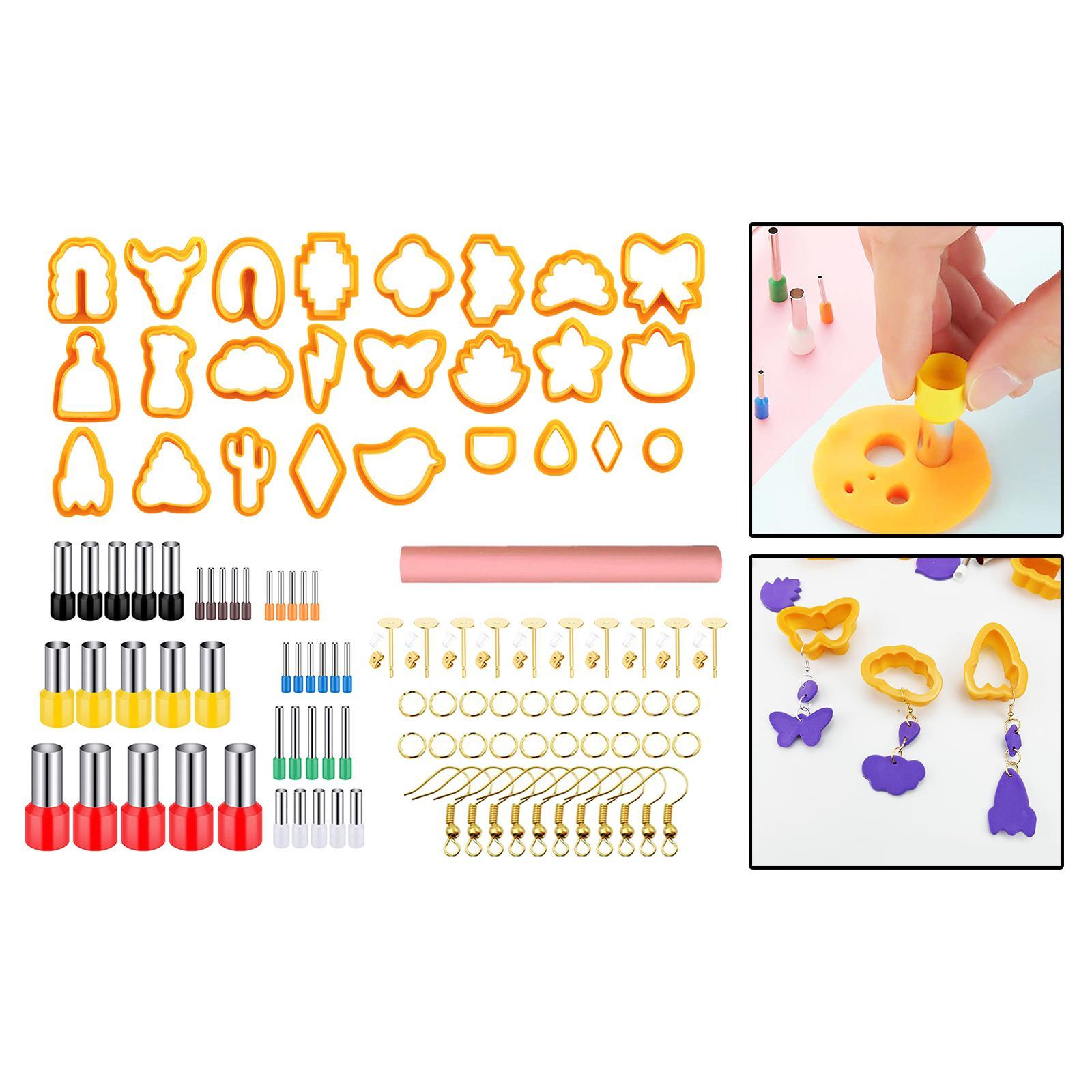 106Pcs Polymer Clay Cutter Set Ceramic Craft, Clay Earring Polymer Cutter